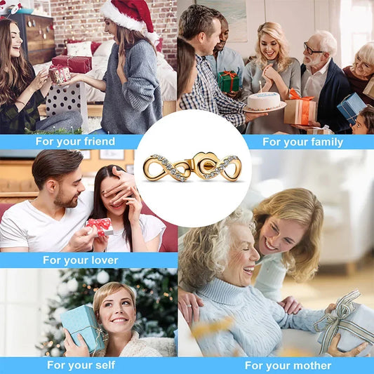 Deliver Family Friends Christmas Birthday Surprise Gifts 925 Sterling Silver Classic Gold Color Exquisite Heart Bowknot Earrings