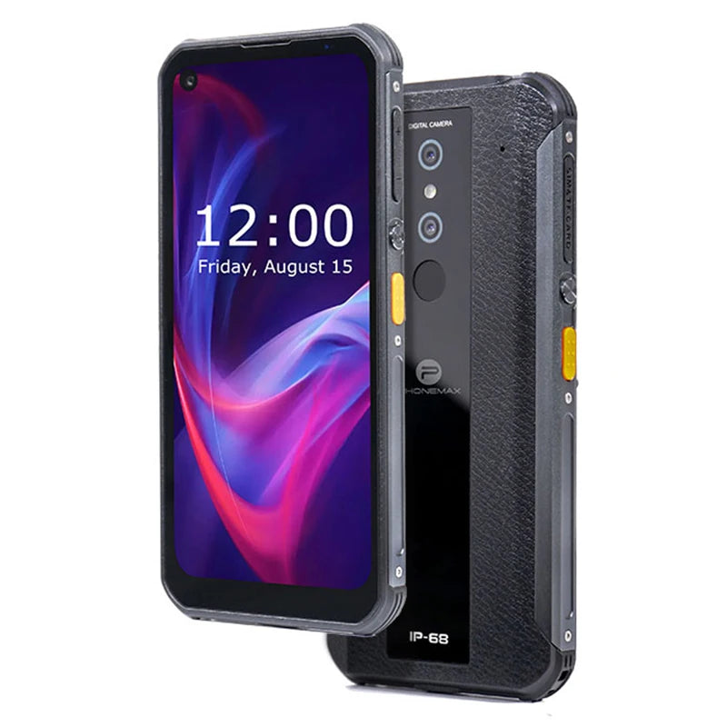 Phonemax GPS NFC Unlocked Android 10 Industrial Rugged Phone 4G LTE Cellular Waterproof IP68 ATEX With Big Battery Outdoor Use
