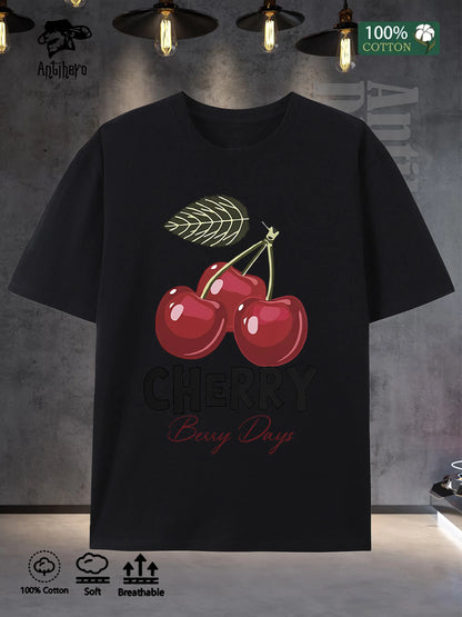 Mens 100 Cotton Oversize T Shirt 5 Colors Street Style Round Neck Comfortable US Warehouse