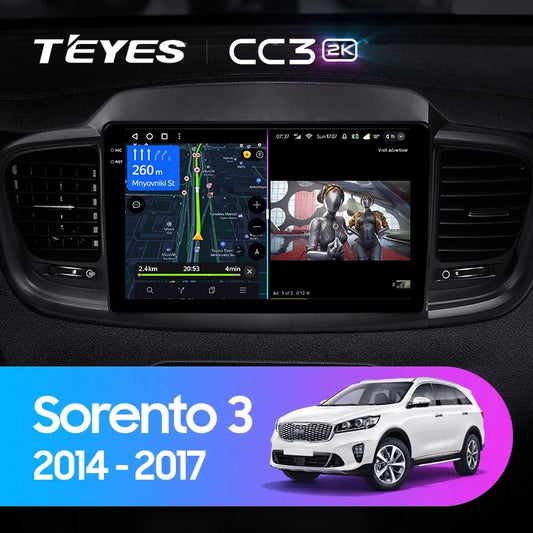 TEYES CC3 2K for Kia Sorento 3 2014 - 2017 Car Radio Multimedia Video Player Navigation Stereo GPS Android No 2din 2 Din Dvd