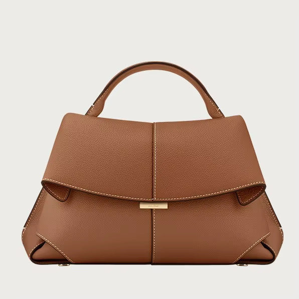 Smiling Armpit Bag, Niche Genuine Leather Women's Bag, Retro Handbag, Fashionable Single Shoulder Crossbody