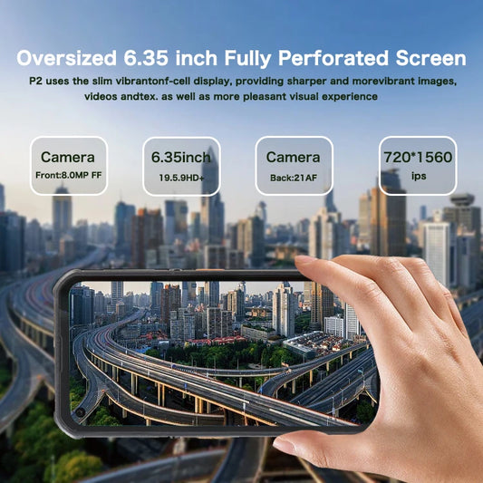 Phonemax GPS NFC Unlocked Android 10 Industrial Rugged Phone 4G LTE Cellular Waterproof IP68 ATEX With Big Battery Outdoor Use