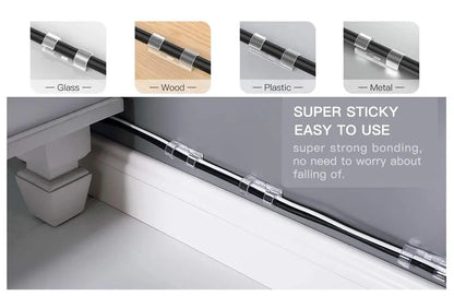 Cable Organizer Clips Cable Management Desktop & Workstation ABS Wire Manager Cord Holder USB Charging Data Line Bobbin Winder