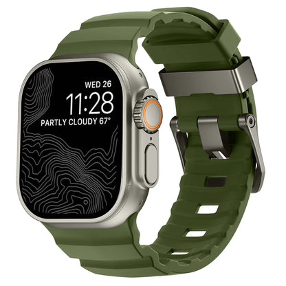 Trail Silicone Band for Apple Watch Ultra 3 2 49mm Strap 46mm 45mm 44mm Sport Bracelet for iWatch Series 11 10 Ultra 9 8 7 6 SE3