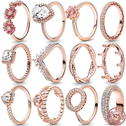 سلسلة كلاسيكية جديدة من الفضة الإسترلينية عيار 925 بلون ذهبي لامع على شكل تاج مربع، حلية فاخرة، مجوهرات هدايا الحفلات