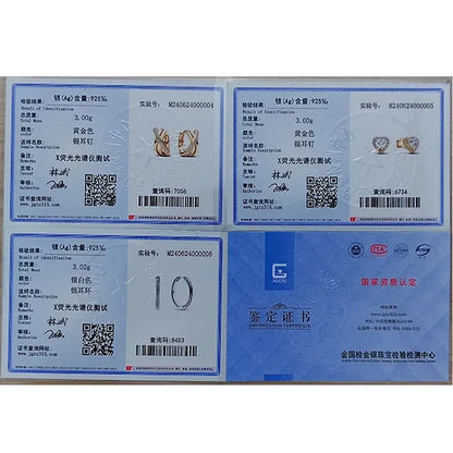 Deliver Family Friends Christmas Birthday Surprise Gifts 925 Sterling Silver Classic Gold Color Exquisite Heart Bowknot Earrings