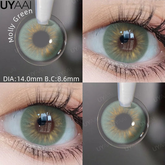 UYAAI Siri 1 Pair Colored Pupils for Brown Color Eyes Green Color Eyes Contact  Cosmetics Natural Fashion Lenses for Makeup