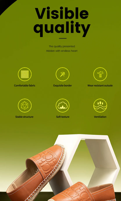 CHCH Women's Beach Shoes 2025 New Anti slip Handmade Hemp Bottom Flat Shoes Mommy Gift Casual Shoes