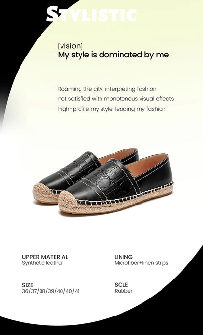 CHCH Women's Beach Shoes 2025 New Anti slip Handmade Hemp Bottom Flat Shoes Mommy Gift Casual Shoes