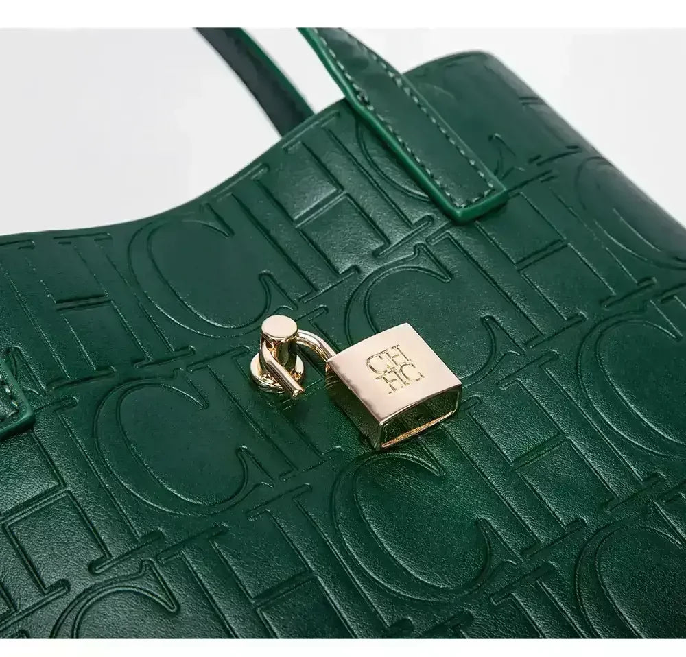 Embossed Ladies Crossbody Bag Letter Printing Design Ladies Handbag Large Capacity Tote Bag Elegant Temperament Ladies Should