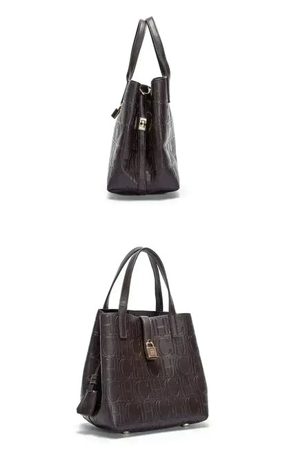 Embossed Ladies Crossbody Bag Letter Printing Design Ladies Handbag Large Capacity Tote Bag Elegant Temperament Ladies Should