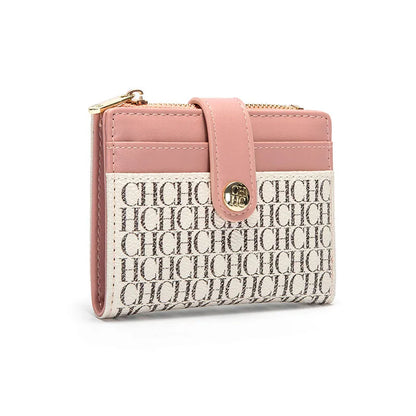 Luxury Brand Classic Retro Square Design Card Case Fashion Button Classic Folding Money Clip Compact Lightweight Luxury Women