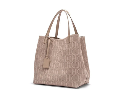 CH Ladies Shoulder Bag Fashion Classic New Pure Color Outer Pocket Ladies Handbag High Quality Craft Large Capacity Handbag