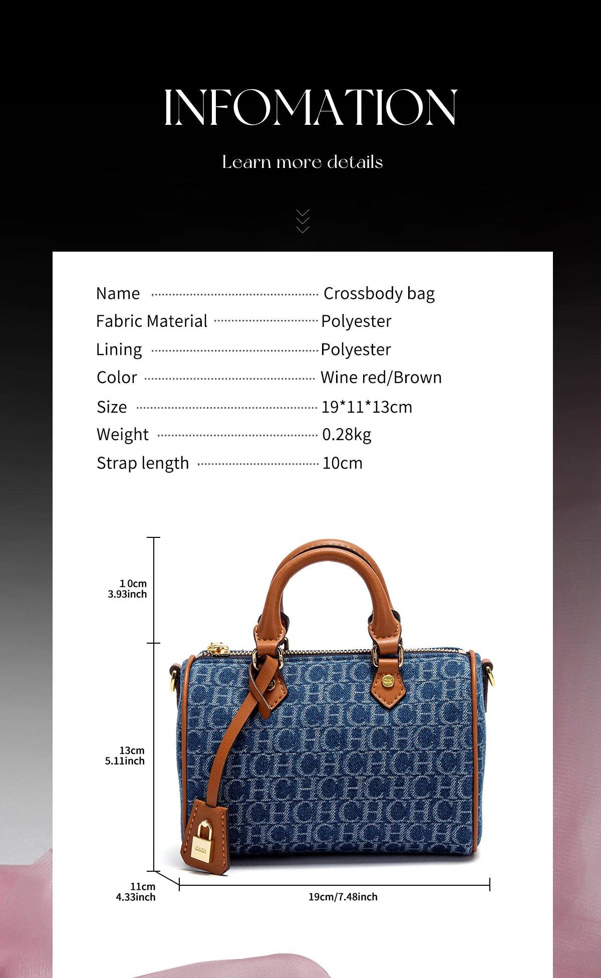 Women's Shoulder Bag 2025 New Cowboy Splicing Pillow Bag, Casual Party Women's Handbag