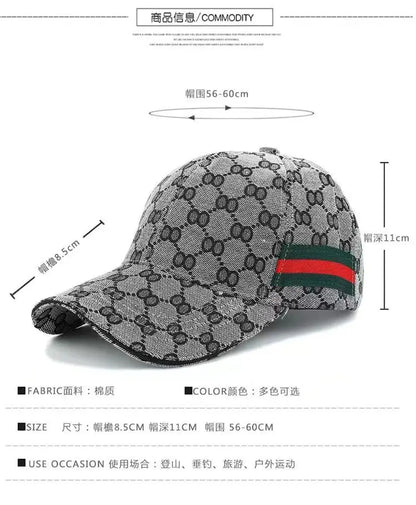 In 2025, a unisex European and American casual cap brand, a baseball cap with adjustable snap buttons, a hip-hop cap suitable fo