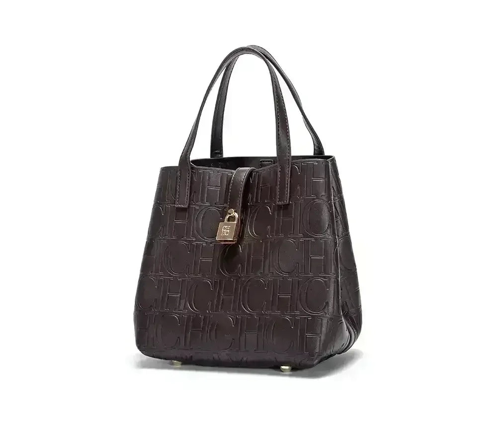 Embossed Ladies Crossbody Bag Letter Printing Design Ladies Handbag Large Capacity Tote Bag Elegant Temperament Ladies Should