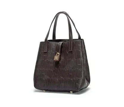 Embossed Ladies Crossbody Bag Letter Printing Design Ladies Handbag Large Capacity Tote Bag Elegant Temperament Ladies Should