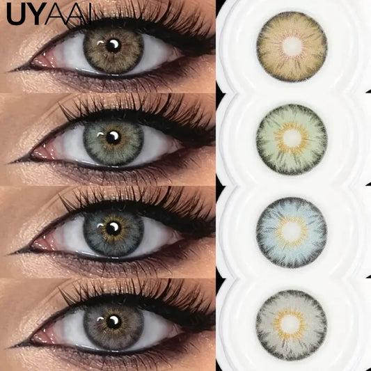 UYAAI Siri 1 Pair Colored Pupils for Brown Color Eyes Green Color Eyes Contact  Cosmetics Natural Fashion Lenses for Makeup