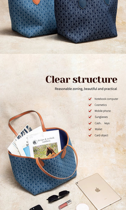 CHCH Women's Tote Bag New Simple Double sided Available Mother and Child Large Capacity Casual Handbag Shopping Bag