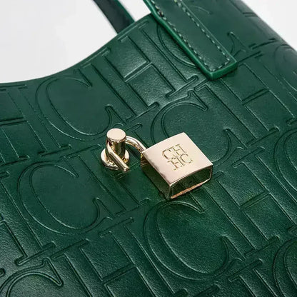 Embossed Ladies Crossbody Bag Letter Printing Design Ladies Handbag Large Capacity Tote Bag Elegant Temperament Ladies Should