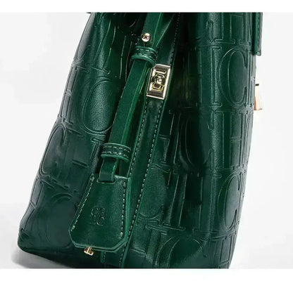 Embossed Ladies Crossbody Bag Letter Printing Design Ladies Handbag Large Capacity Tote Bag Elegant Temperament Ladies Should