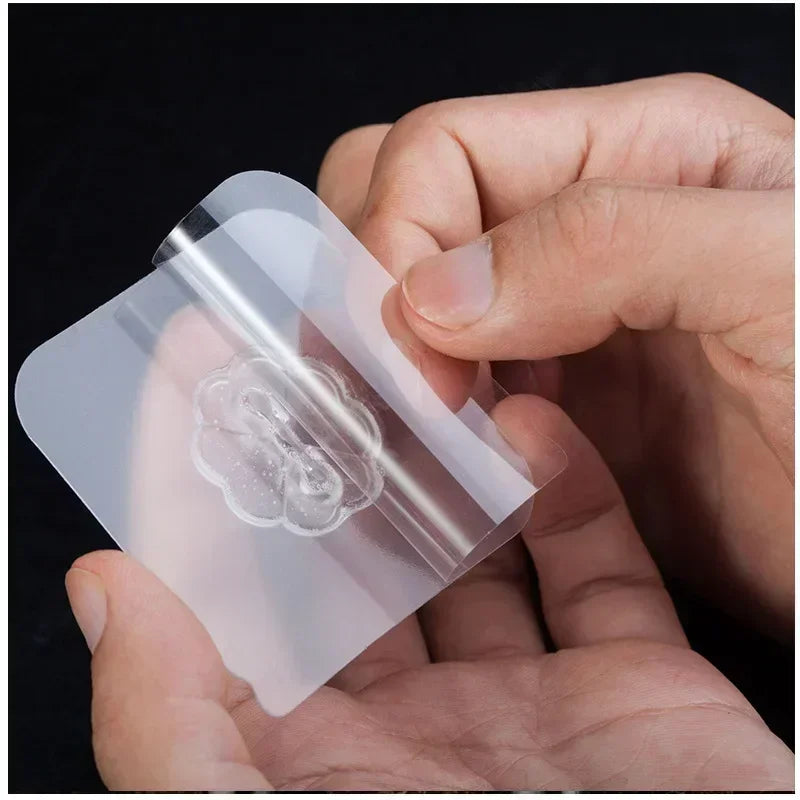 1-100PcsTransparent Self adhesive wall hooks Multi-Purpose Wall Hook Key Holder Towel Holder For Kitchen Bathroom Accessories