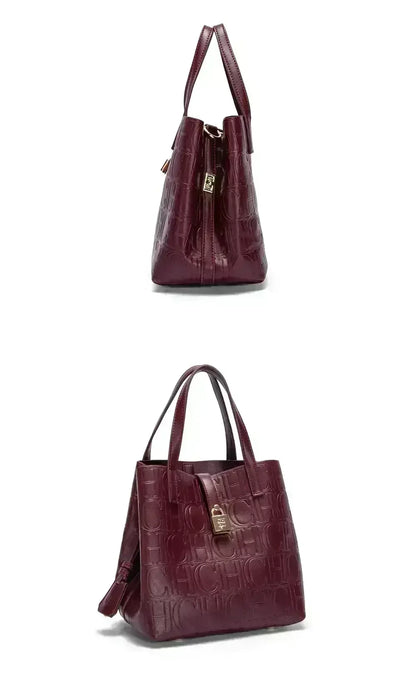 Embossed Ladies Crossbody Bag Letter Printing Design Ladies Handbag Large Capacity Tote Bag Elegant Temperament Ladies Should