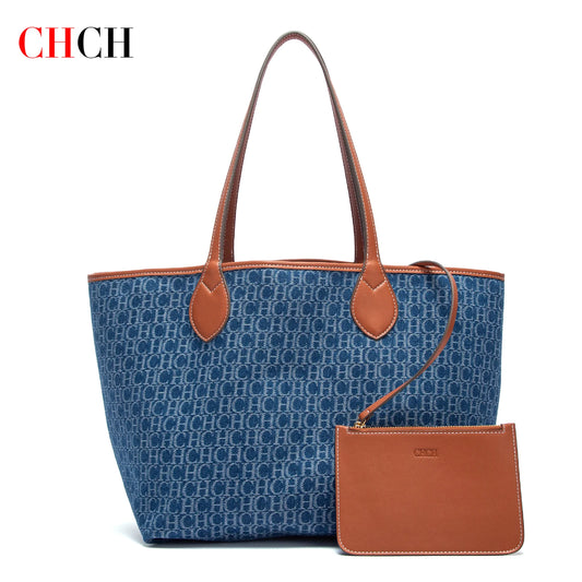 CHCH Women's Tote Bag New Simple Double sided Available Mother and Child Large Capacity Casual Handbag Shopping Bag