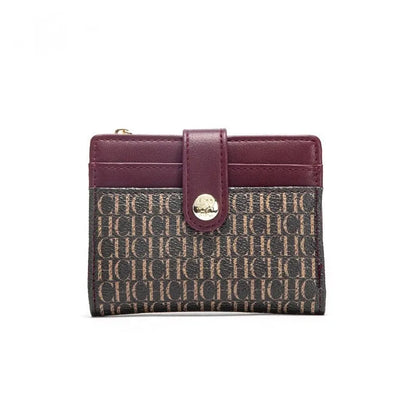 Luxury Brand Classic Retro Square Design Card Case Fashion Button Classic Folding Money Clip Compact Lightweight Luxury Women